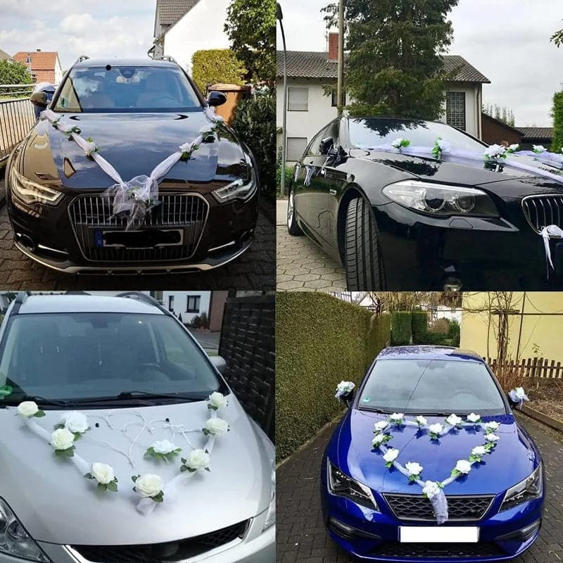 decoration voiture mariage elegance cortege variation