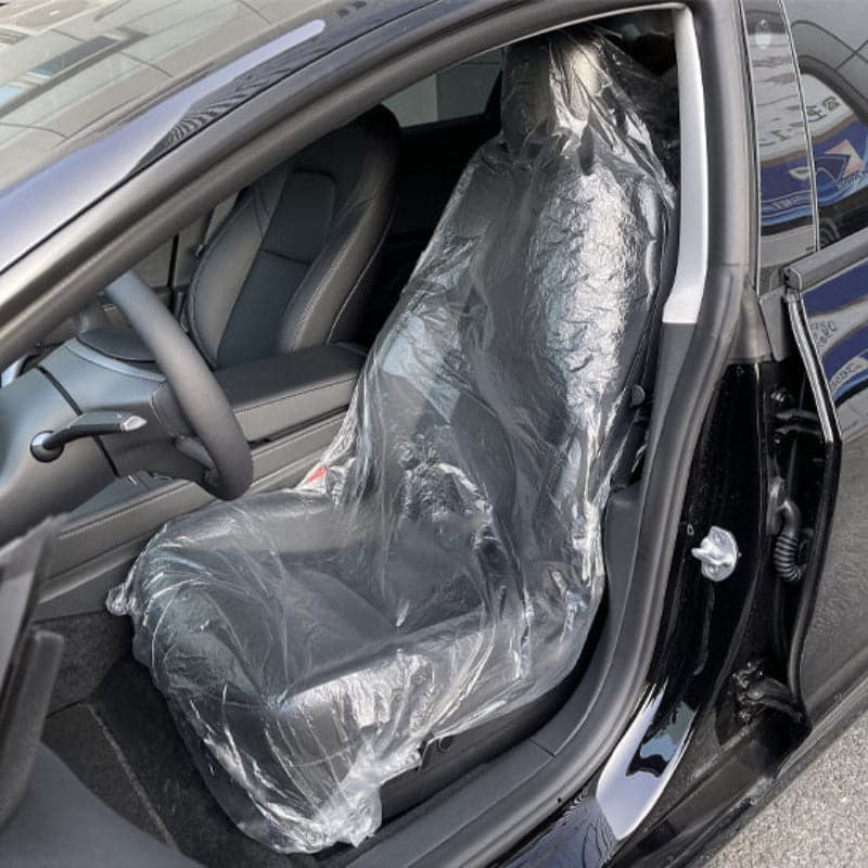 housse de sieg de voiture jetable tansparent