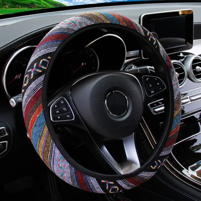 housse de volant boheme multicolore