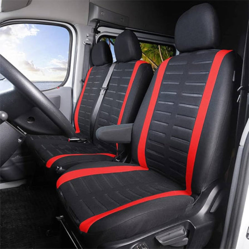 housse voiture interieur camionette espace avant noir rouge