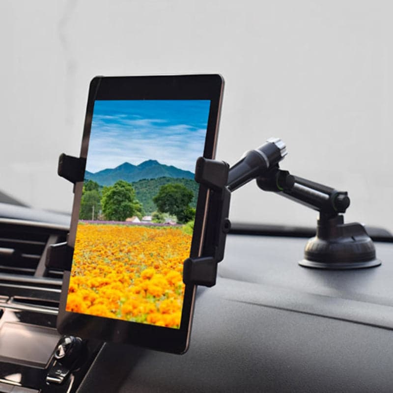 support pour tablette voiture ventouse sur tableau de bord