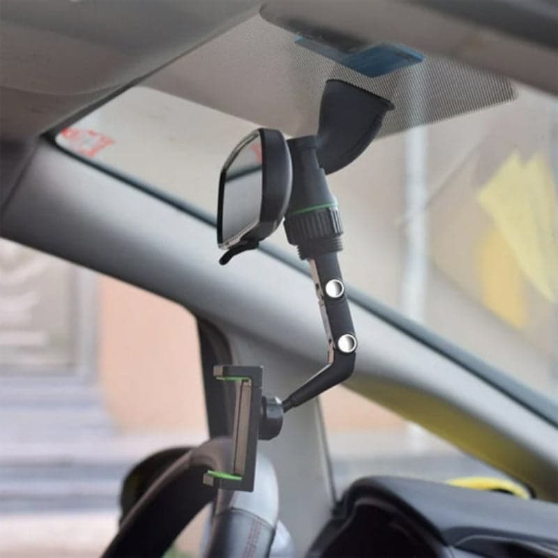 support telephone voiture multifonction rotatif etirable