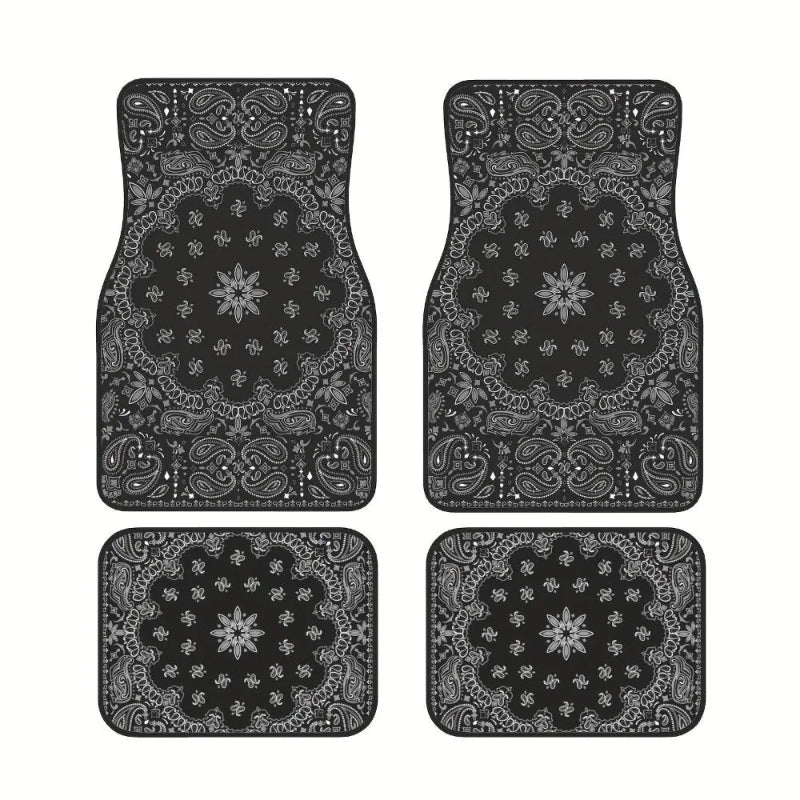 tapis de sol de voiture boheme antiderapant fleur