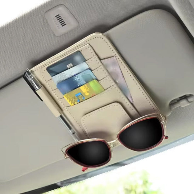 pare soleil voiture rangement beige