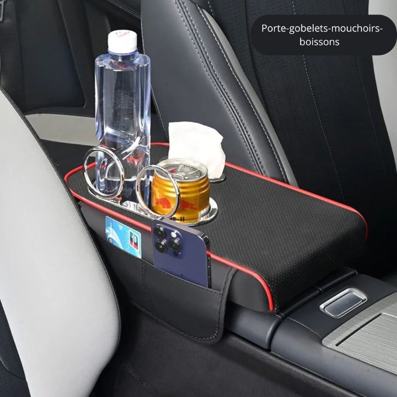 accoudoir pour voiture confort universel noir rouge