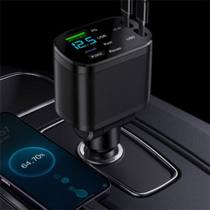 chargeur allume cigare ultrarapide intelligent retractable