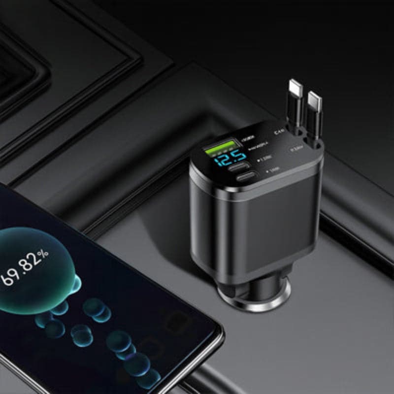 chargeur allume cigare ultrarapide pratique retractable