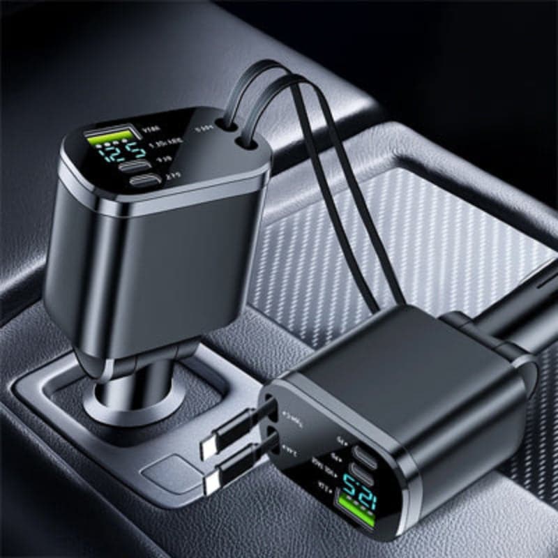 chargeur allume cigare ultrarapide utile retractable