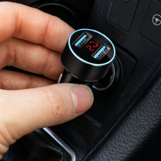 Chargeur allume cigare voltmetre ultracharge col noir