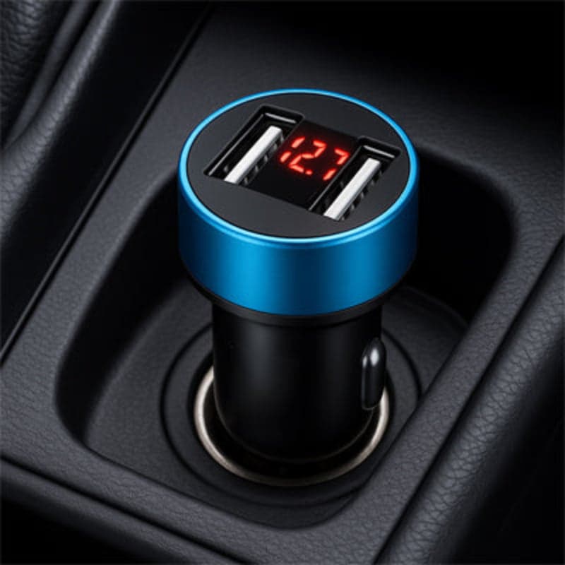 chargeur allume cigare voltmetre ultracharge col bleu
