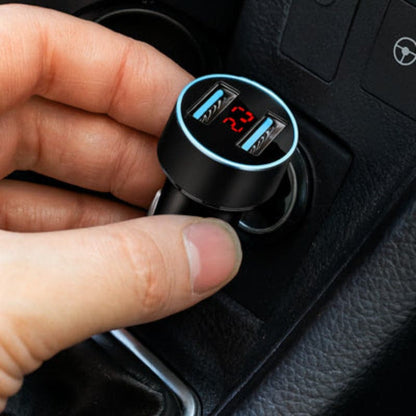chargeur allume cigare voltmetre ultracharge col noir