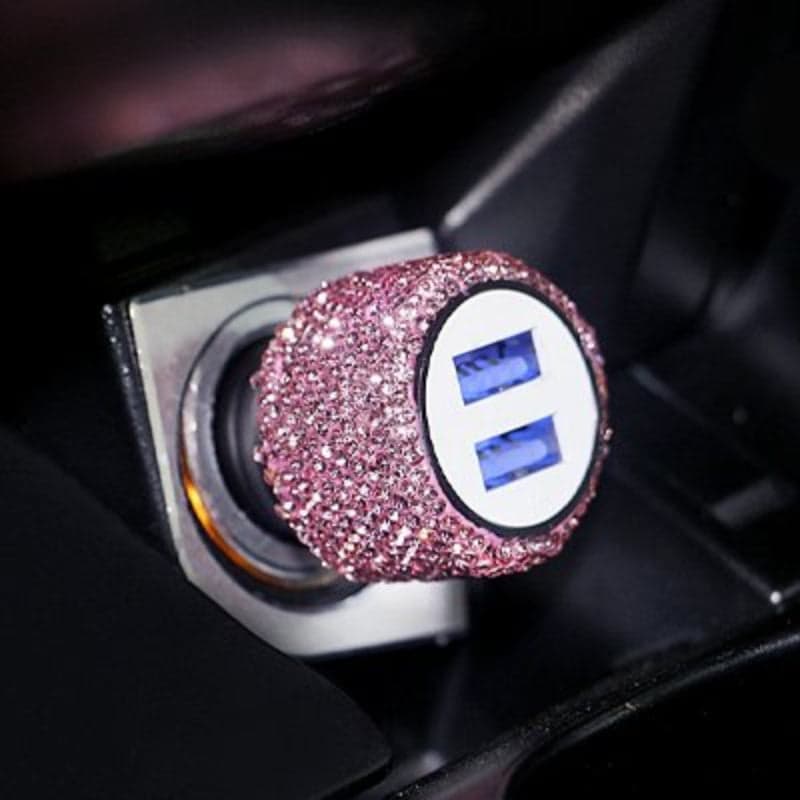Chargeur usb allume cigare rose