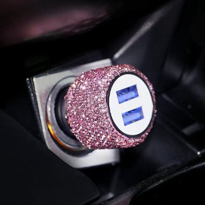 Chargeur usb allume cigare rose