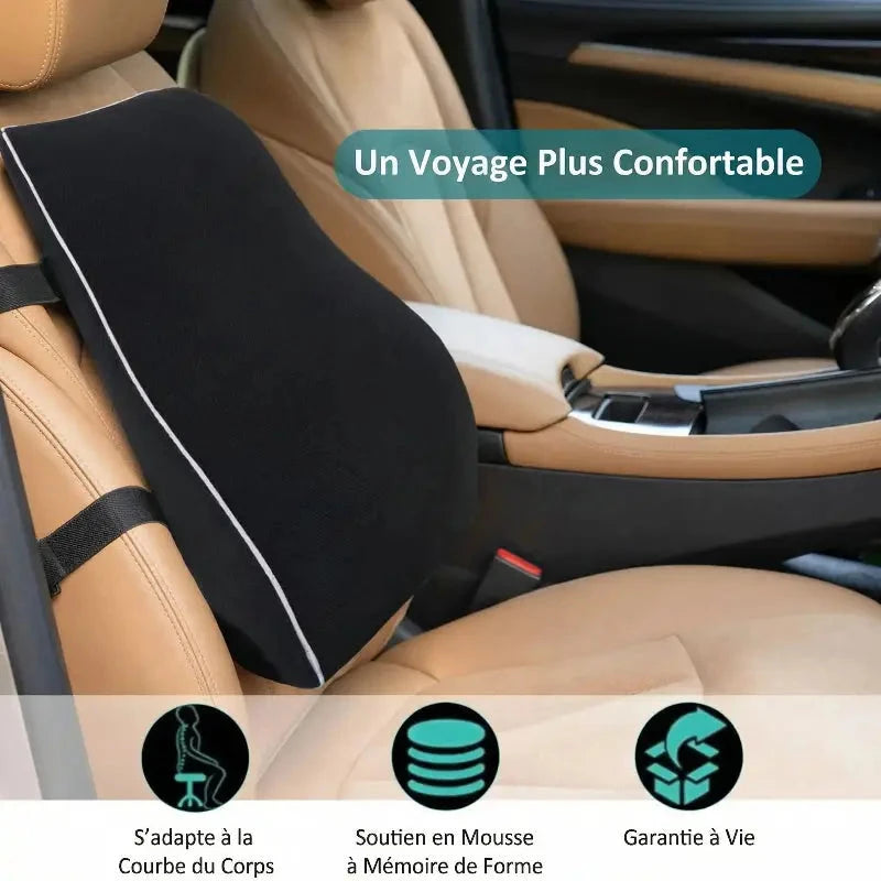 coussin lombaire pour voiture ergonomique installation