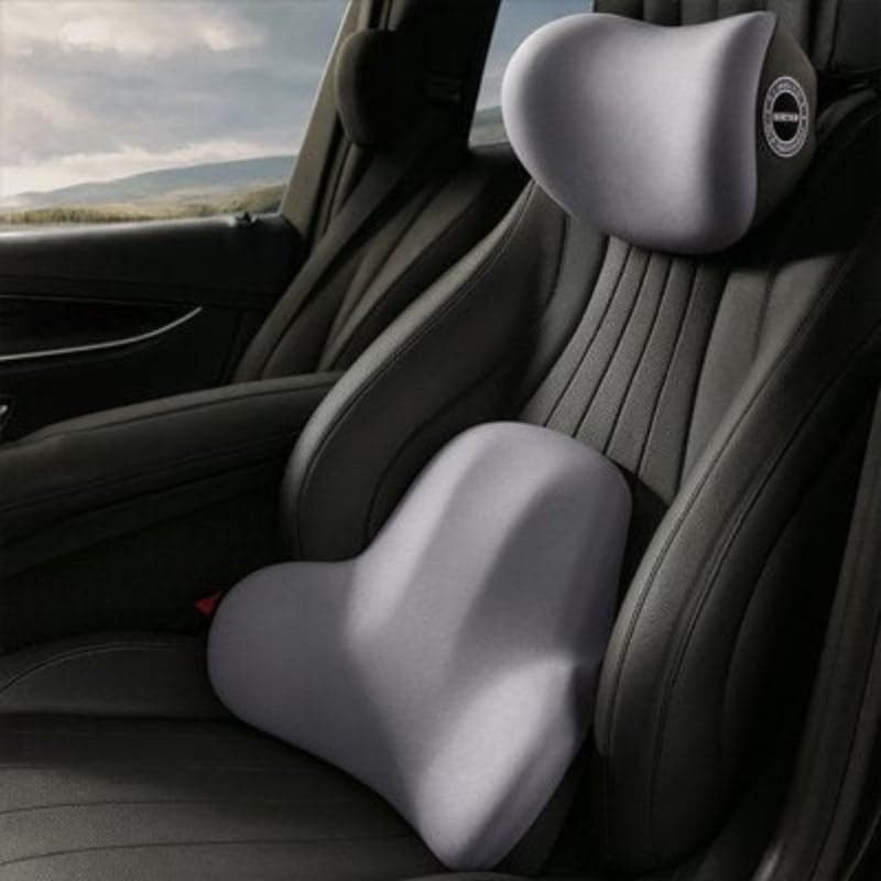coussin lombaire voiture ergonomique set gris vide