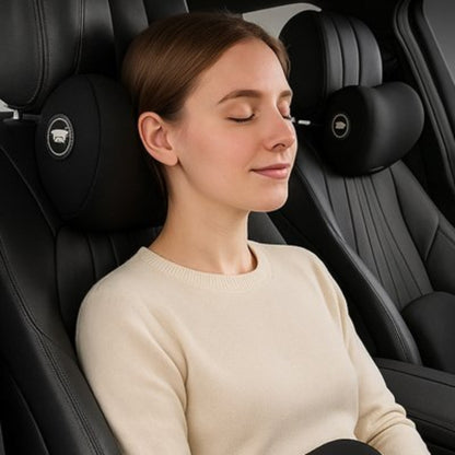 coussin lombaire voiture passager tete sur oreiller noir