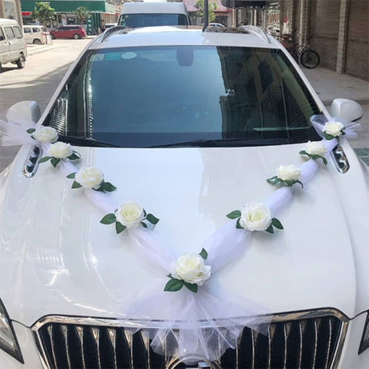 decoration voiture mariage elegance cortege fleur