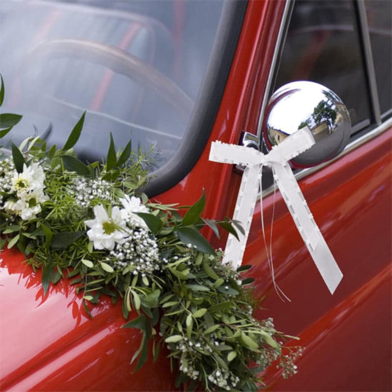 decoration voitures pour mariage retroviseur voiture rouge