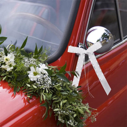decoration voitures pour mariage retroviseur voiture rouge