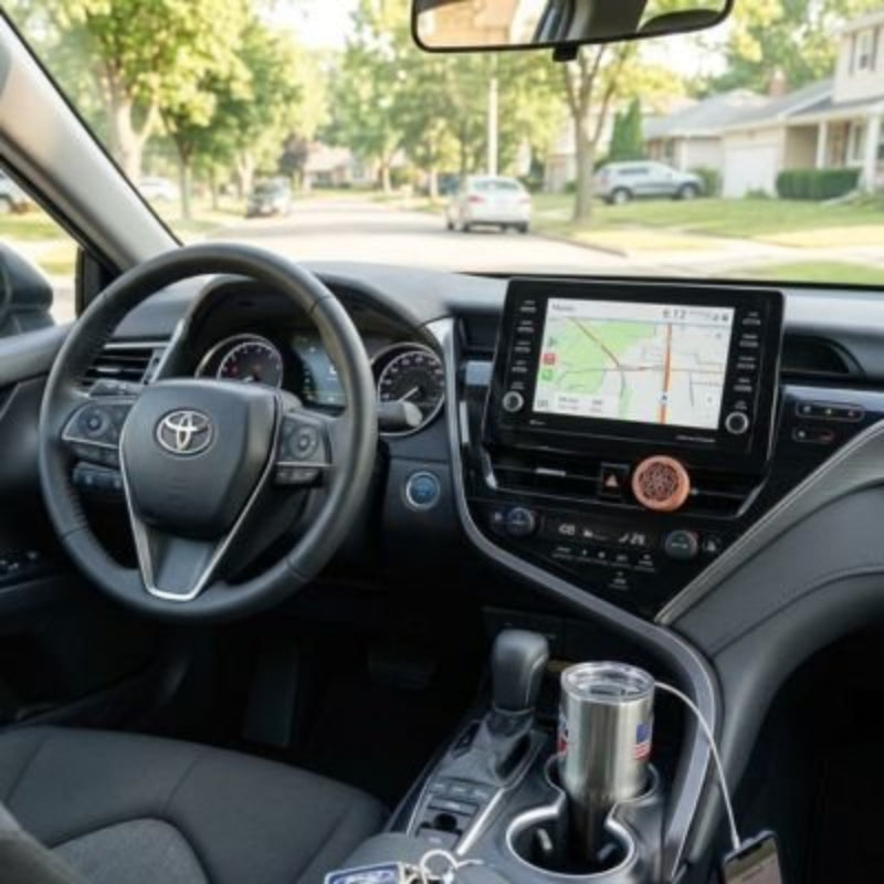 Diffuseur de parfum voiture bois sur ventilateur