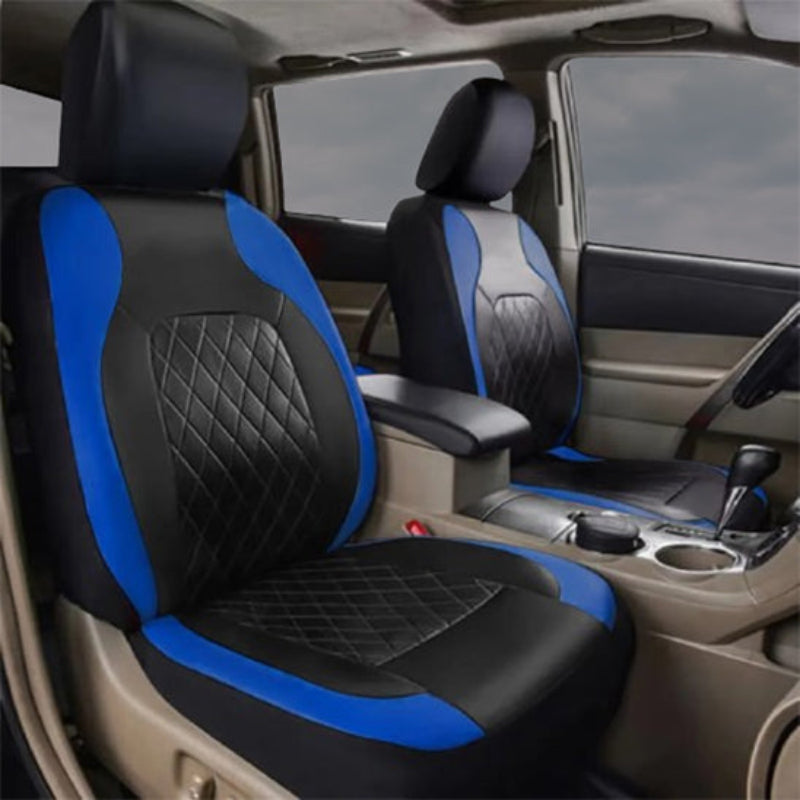 housse de siege voiture noir decor bleu