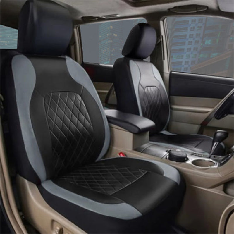 housse de siege voiture noir decor gris