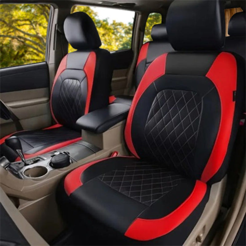 housse de siege voiture noir decor rouge