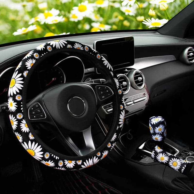 housse de volant elastique confort chrysanheme