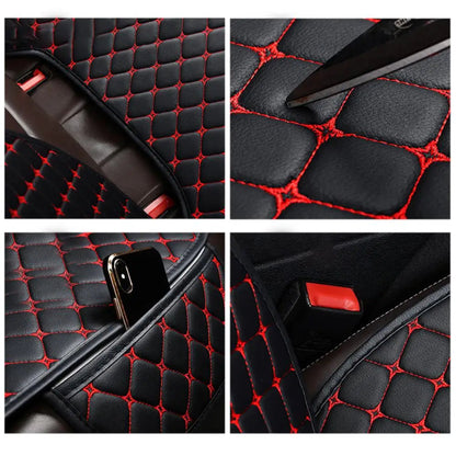 housse pour siege voiture noir decor rouge detail