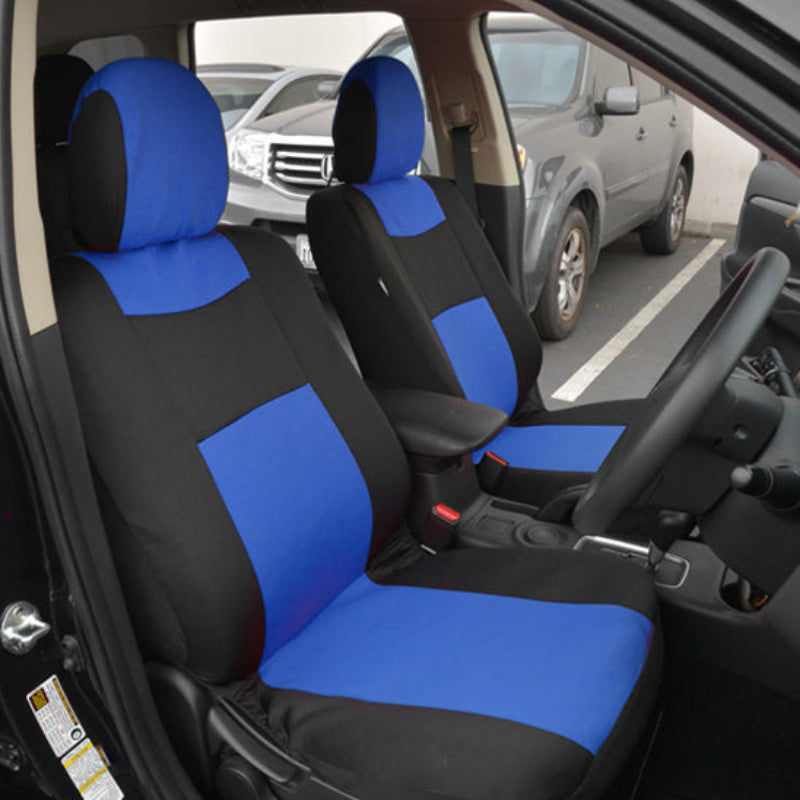 housse siege pour voiture decor plat bleu avant