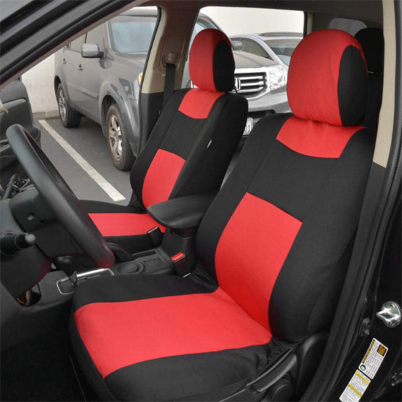 housse siege pour voiture decor plat rouge avant