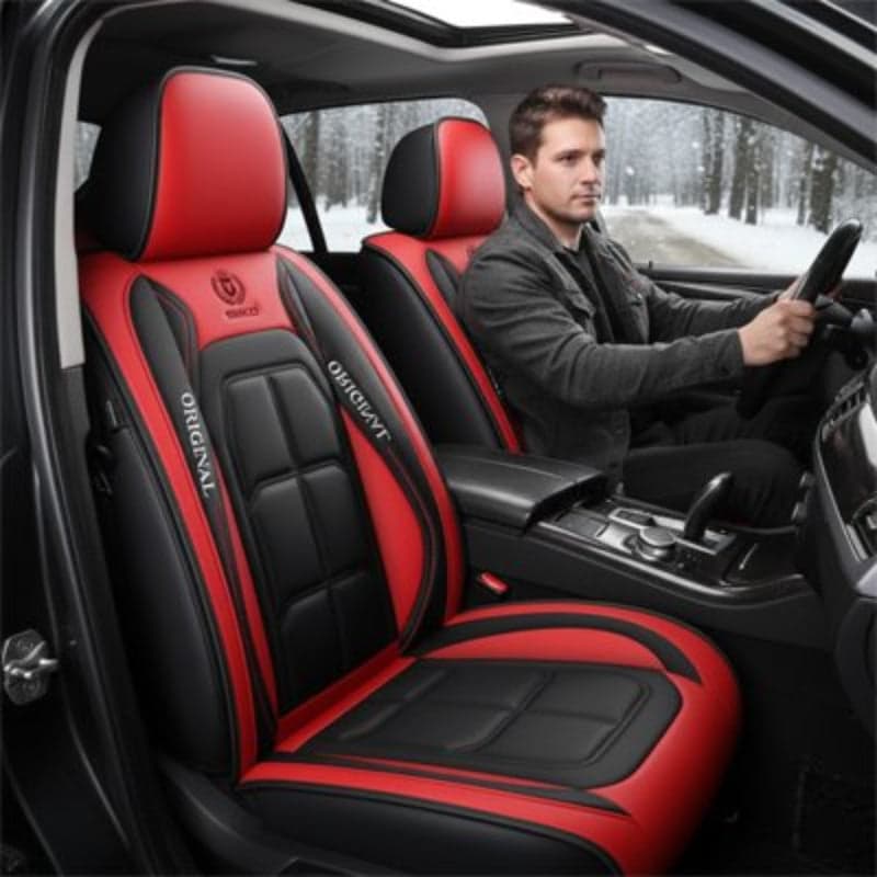 Housse siege pour voiture deux pieces rouges protectstyle