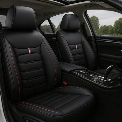 Housse siege pour voiture noir rouge deux pieces