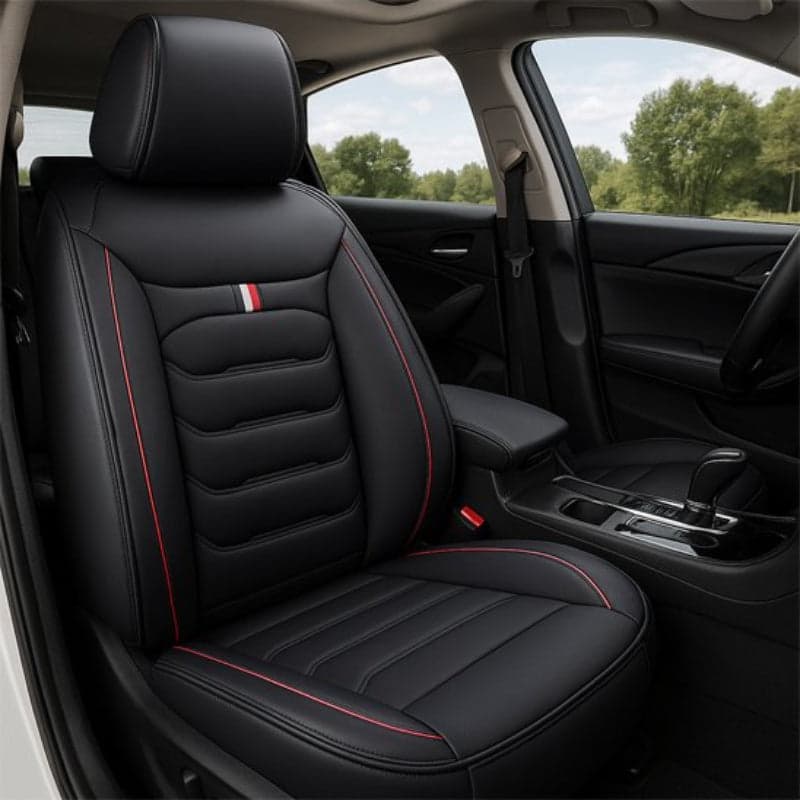 Housse siege pour voiture noir rouge