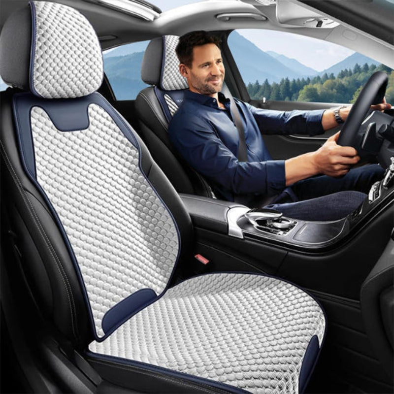 housse siege voiture respirant gris fond blanc