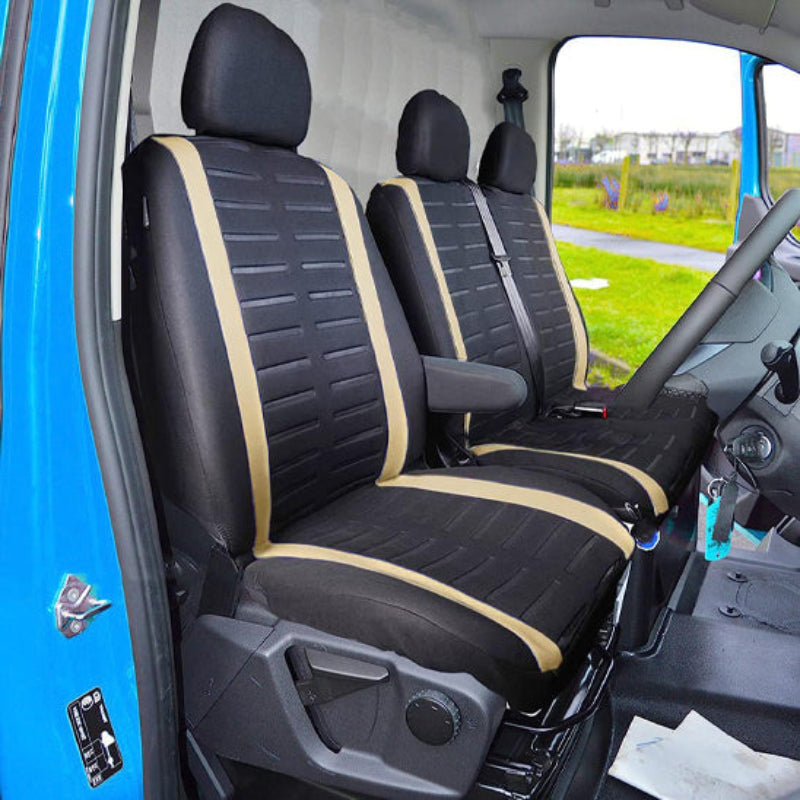 housse voiture interieur camionette espace  avant noir beige
