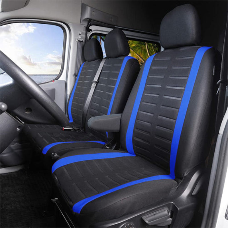 housse voiture interieur camionette espace avant noir bleu