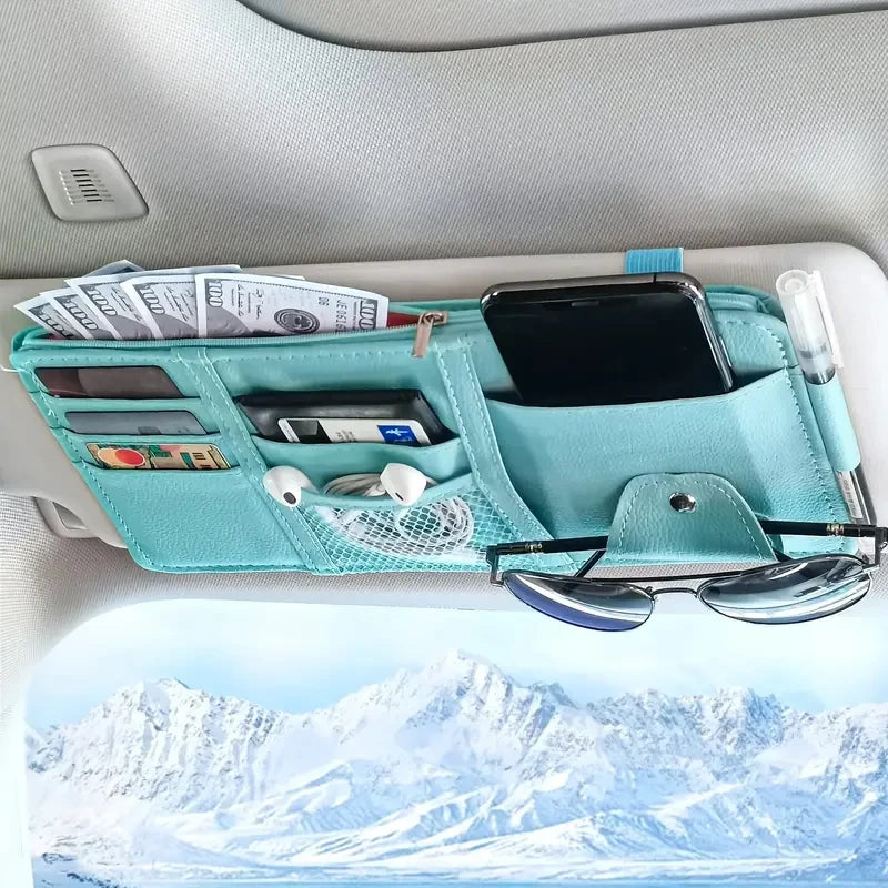 par soleil voiture organiseur bleu
