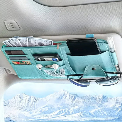 par soleil voiture organiseur bleu