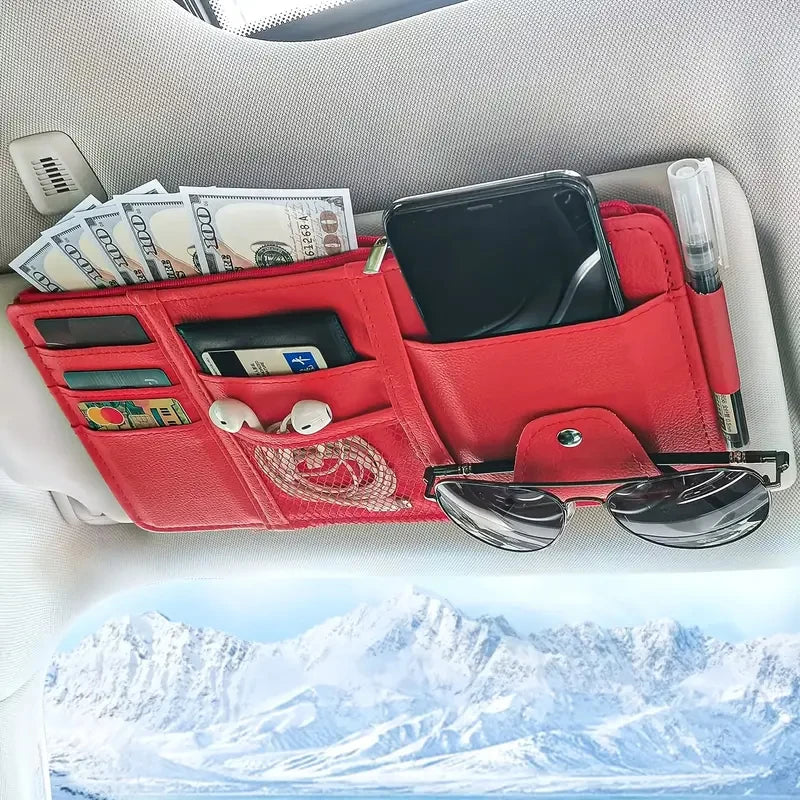 par soleil voiture organiseur rouge