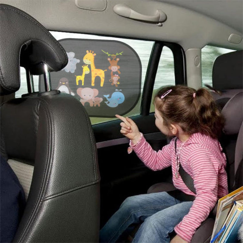 pare soleil bebe voiture cartoon ludique
