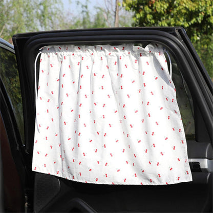 pare soleil bebe voiture rideau cerise rose