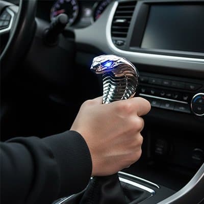Pommeau de vitesse sportdrive main led bleu