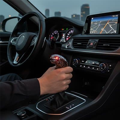 Pommeau de vitesse sportdrive style led rouge