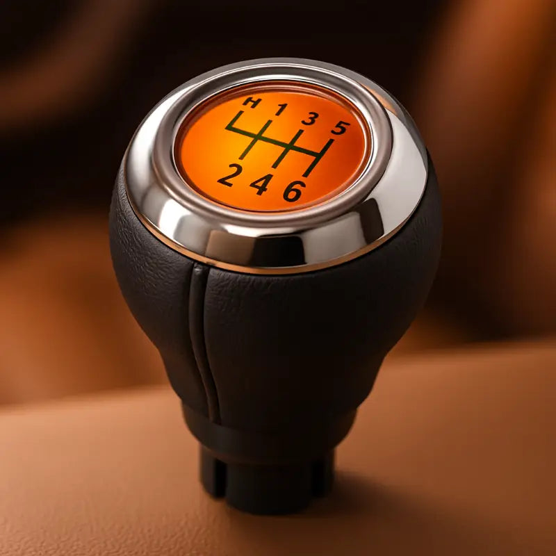 pommeau levier de vitesse premium sport orange six vitesses