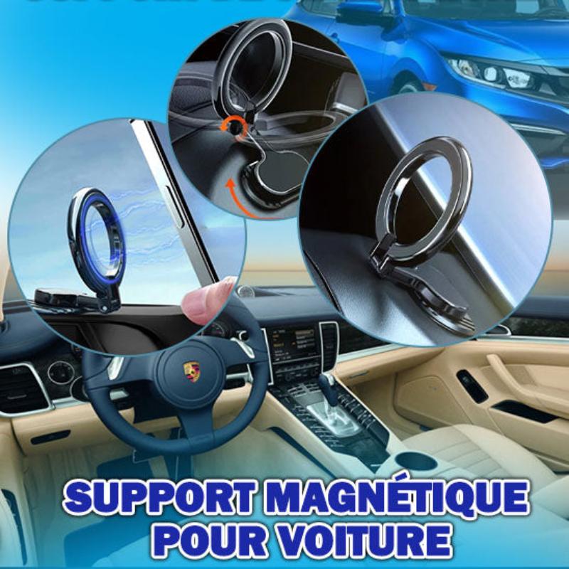 Support Magnétique Téléphone Voiture - Pliable - Idealaccessoireauto