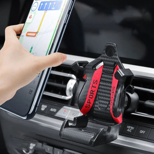Support Téléphone Voiture Baquet – Design Sportif, Fixation Aérateur Universelle