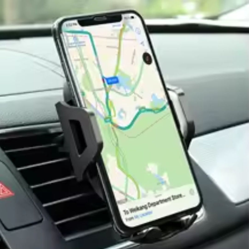 support telephone voiture ventouse silicone gris