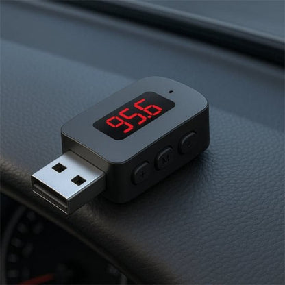 transmetteur fm bluetooth led rouge automatique