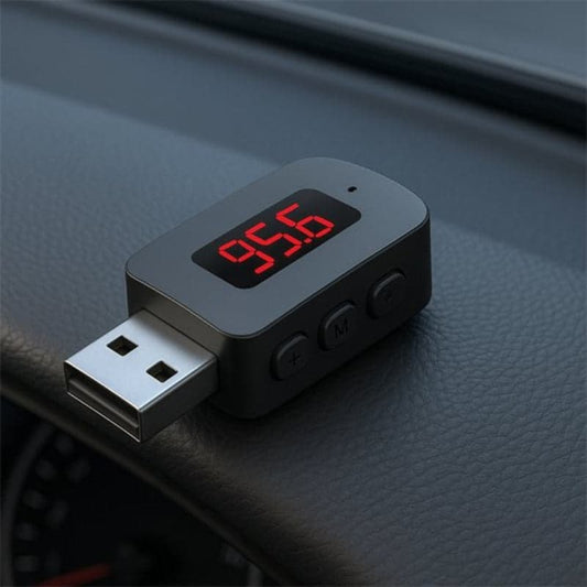 transmetteur fm bluetooth led rouge automatique